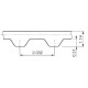 Toothed belt 1320-MXL 012 z165