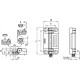 Hinge with built-in safety switch CFSW.110-6-1NO+3NC-CC-C33 - 8-pin plug, exit from the bottom