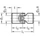 Cross joint DIN 808-16-B8-40-EG-NI - stainless steel, Slide bearings