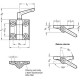 Hinge GN 437.2-ZD-60-60-A-SR - zinc die-cast, patent key insert gray