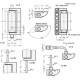 Hinge with built-in safety switch GN 139.1-79-101-A - zinc casting