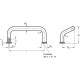 Bail handle GN 425.1-AL-8-88-RS - red aluminum