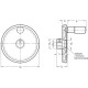 Handwheels fi80 GN 923.18-80-K6-R - for sliding mechanisms fi18