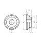 Sleeve with flange GN 268-32-K14 - accessories for scale rings gn 264