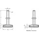 Foot GN 339-29-M6-45-KS-NI - stainless steel