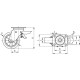 Swivel wheel fi 160mm rubber with brake with mounting plate, load capacity 300 kg RE.G2-160-SSF-H