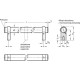 GN pipe holder 333.3-28-492-A-ELS - tubular, aluminum pipe profile