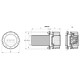 Breathing plug SMN.80-BA-F40 - with vent and suction valve, bayonet closure, steel, operating temperature up to 100C