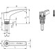 Safety adjusting handle ERS.63 p-M8x30 - threaded pin made of black oxide steel