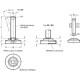 Stainless steel self-aligning foot GN 6311.6-50-M16-59-OS