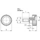 Knob with grooved grip BT.16 p-M5x10 - threaded shank made of galvanized steel