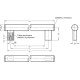 GN 666-30-M6-350-EL tubular holder - tubular, aluminum tubular profile natural black