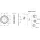 Mounting nut GN 7430-M14x1.5-MS - brass