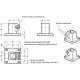Connector with front plate GN 162-B18-2-SW - Connector with front plate black