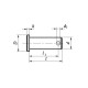 Pins with cylindrical head 12x35mm DIN 1434 B, galvanized steel, white galvanized