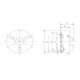 3-jaw lathe chuck 130mm, cast iron, self-centering K11-130