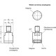 Stainless steel permanent magnet GN 52.5-ND-13-M6 - cylindrical, housing with rubberized contact surface