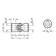 Cross joint DIN 808-42-K20-82-EW - steel, needle bearing