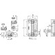 Hinge with built-in safety switch CFSW.110-6-1NO+3NC-FB-2-C33 - 2 m cable, eight-core, rear exit