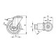 Swivel wheel diameter 80mm, rubber with brake, mounting hole, load capacity 65 kg RE.E3-080-FBF-N