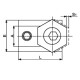 Side clamp for T-slots RLB-101 METALIMPEX