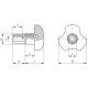 Knob can be tightened with a key VTT.40-HL-SST-M8 - hexagonal pin made of AISI 304 stainless steel