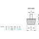 Vibration isolator DVF.6-60-40-SST-M10-28-55 - threaded pin