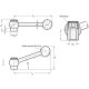 Adjustable lever GN 6337.3-20-M8-M