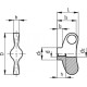 EWNM-SST-40-FP-M5 wing nut - threaded through hole