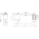 Handle with bistable electric switch EBR.150-SWB-B-F2.5 - cable, length 2.5 m, led out from the back