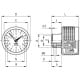 Knob with built-in analog speed indicator MBT.50-GA11-0012-S - with gravity drive, technopolymer housing
