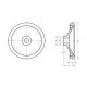 Solid handwheel DIN 3670-400-B32 - aluminum