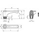 Adjustable handle ERW.78-B-M8-C17 - brass insert, green threaded hole
