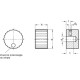 Stainless steel control knob GN 436-24-B5-M-MT -