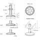 Machine foot GN 36-200-M36x2-110-C - with O-ring