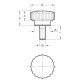 Knurled knob, stainless steel GN 535-20-M5-10-PL -
