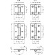 Metal hinge GN 136-ST-60-60-B - steel