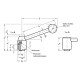 Adjustable lever GN 212.3-40-M20-E