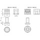 Insert for round profiles NDA.T-32-M22x30 - with adjustable foot, technopolymer