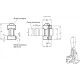 Holder of pressure screws GN 801-26-M10 - mounted on clamps with a forked arm