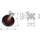 Swivel wheel diameter 160 mm, rubber with mounting plate, load capacity 150 kg 1102 - 160x50