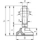Swivel foot LS.A-40-PP-14-AS-SST-M10x98 - with anti-slip pad