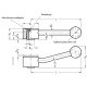 Adjustable lever GN 125.5-45-M12-D