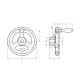Multi-spoke handwheel GN 950.1-GG-250-K24-D - with revolving handle