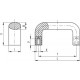 M.643/140-117-SST-M8-VD holder - visually detectable technopolymer
