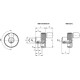 MBT.40+I B-6-C9 control knob - with rotating handle, black technopolymer