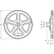 Handwheel, stamped GN 227.7-125-VK11-RTK - for valves red