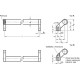 GN 333-30-500-A-ES pipe holder - aluminum, epoxy resin coated, silver color