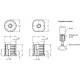 Insert for GN 992-V40-M10 aluminum profiles