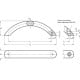 Arched handle GN 565.4-26-160-B-SW - black aluminum
